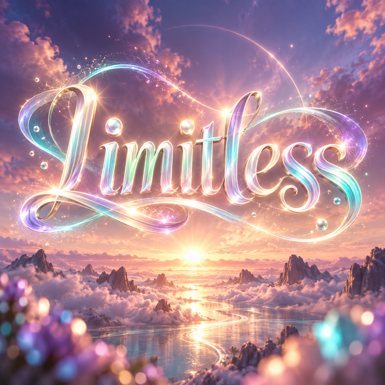 A generated word-art direction for the evolving Limitless set.